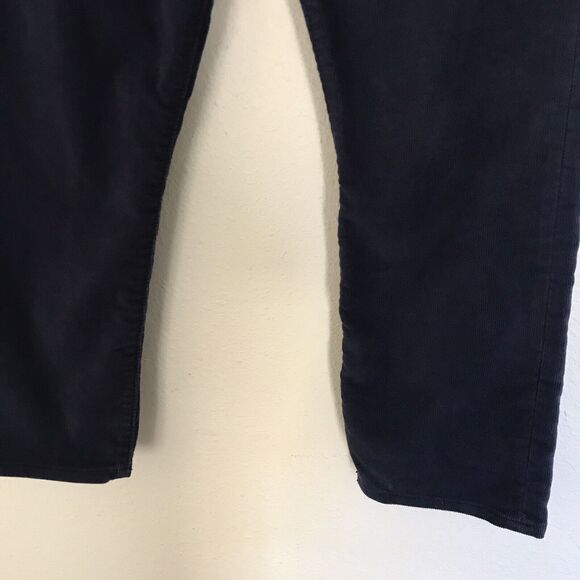 Levis Wedgie Straight Leg Navy Blue Button Fly Corduroy Casual Pants - 32 - Picture 4 of 10